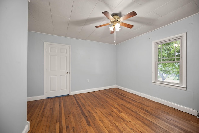 99 Wilson Ln, London, KY 40741 - spare room featuring wood-type flooring, a ceiling fan, and baseboards