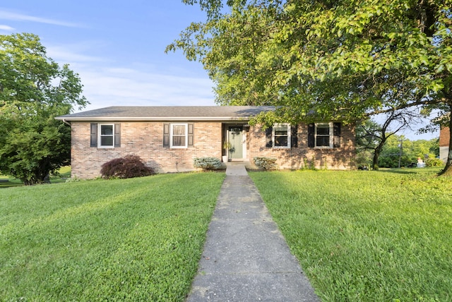 126 Frankie Dr, Richmond, KY 40475 - ranch-style home with a front yard and brick siding