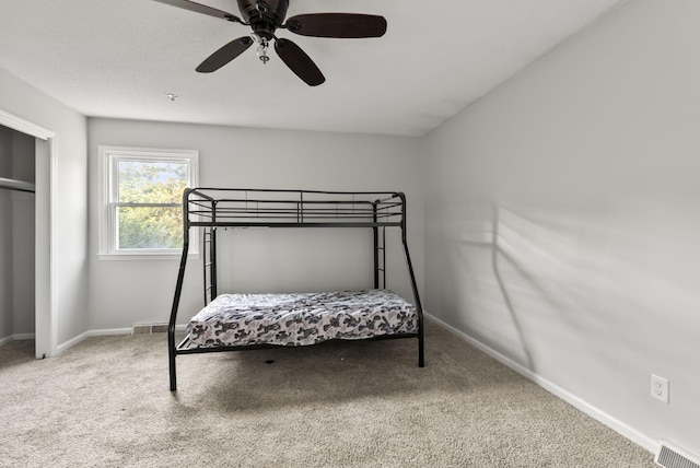 126 Frankie Dr, Richmond, KY 40475 - carpeted bedroom with baseboards, ceiling fan, and a closet