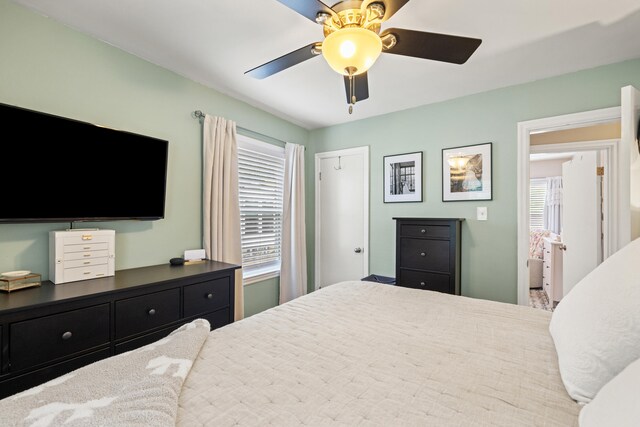 298 Hill N Dale Rd, Lexington, KY 40503 - bedroom featuring multiple windows and ceiling fan