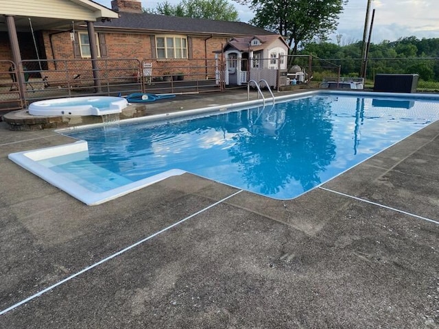 150 Stone Crest Rd, Winchester, KY 40391 - view of pool with a pool with connected hot tub and a patio