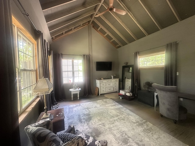 853 Rock Springs Rd, Celina, TN 38551 - living area with plenty of natural light and high vaulted ceiling