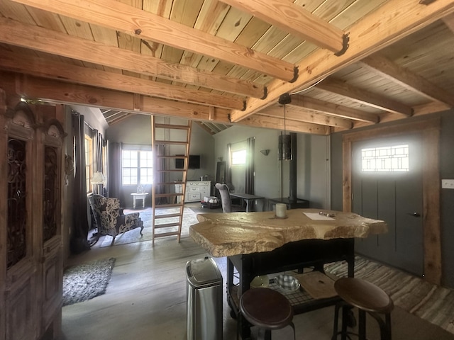 853 Rock Springs Rd, Celina, TN 38551 - kitchen featuring wood ceiling and wood finished floors