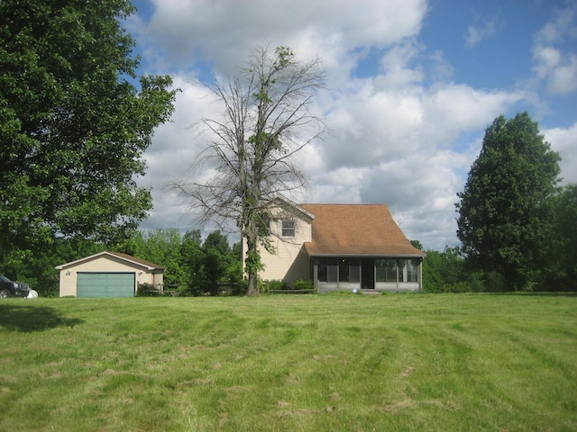 2960 Old Bloomfield Rd, Bloomfield, KY 40008 - view of grassy yard with an outdoor structure