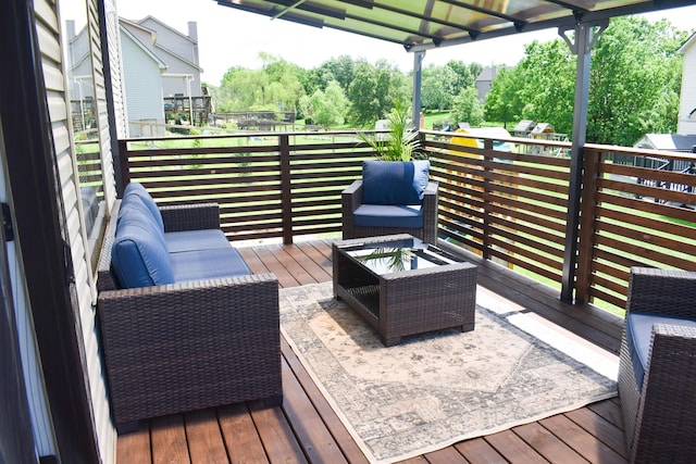 200 Manoah Ln, Nicholasville, KY 40356 - wooden terrace with an outdoor living space