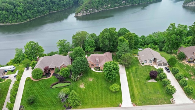 512 Water Cliff Dr, Somerset, KY 42503 - aerial view of residential area featuring a nearby body of water and a forest