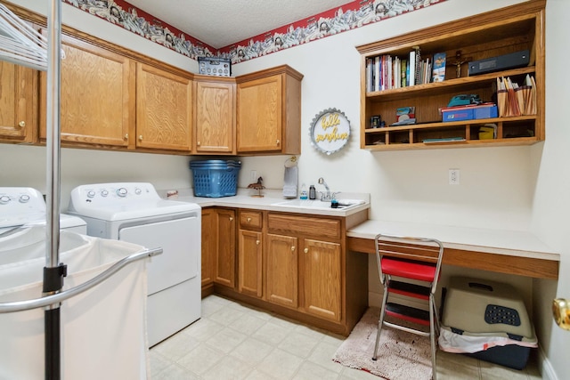 512 Water Cliff Dr, Somerset, KY 42503 - washroom featuring cabinet space, separate washer and dryer, and light floors