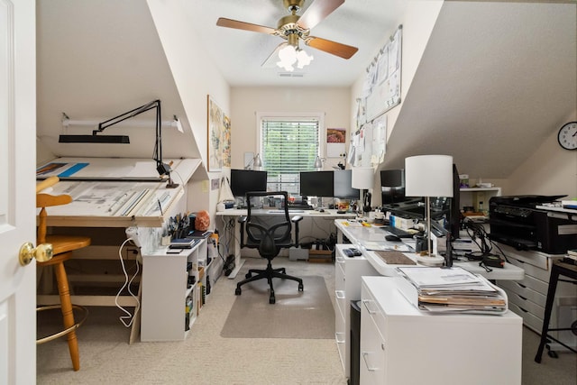 512 Water Cliff Dr, Somerset, KY 42503 - office featuring a ceiling fan and carpet