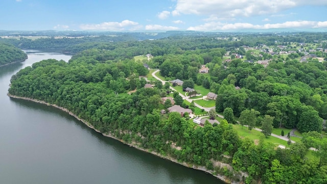 512 Water Cliff Dr, Somerset, KY 42503 - drone / aerial view of a nearby body of water and a heavily wooded area
