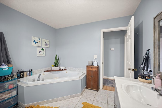 117 Autumn Dr, Russell Springs, KY 42642 - bathroom with a bath, vanity, and tile patterned floors