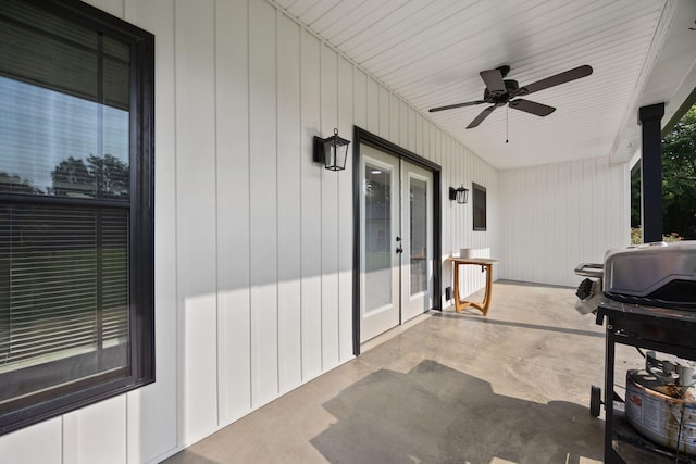 42 Cambron Ln, Raywick, KY 40060 - view of patio with ceiling fan and french doors