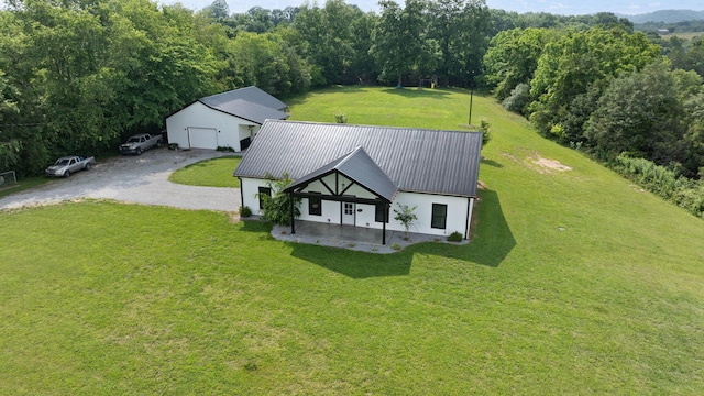 42 Cambron Ln, Raywick, KY 40060 - aerial view of property and surrounding area with a heavily wooded area