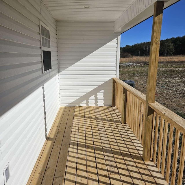 135 Watkins Branch Rd, East Bernstadt, KY 40729 - wooden deck featuring cooling unit