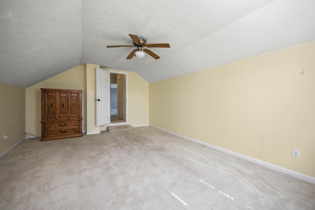 113 Medinah Ct, Frankfort, KY 40601 - bonus room with ceiling fan, lofted ceiling, light carpet, and baseboards