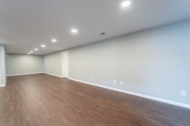 2296 Boonesborough Rd, Richmond, KY 40475 - unfurnished room with baseboards, recessed lighting, and dark wood-type flooring