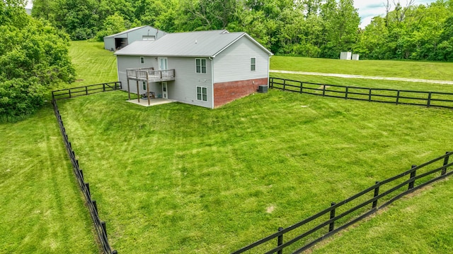 2296 Boonesborough Rd, Richmond, KY 40475 - view of yard with a wooden deck, a patio, and cooling unit