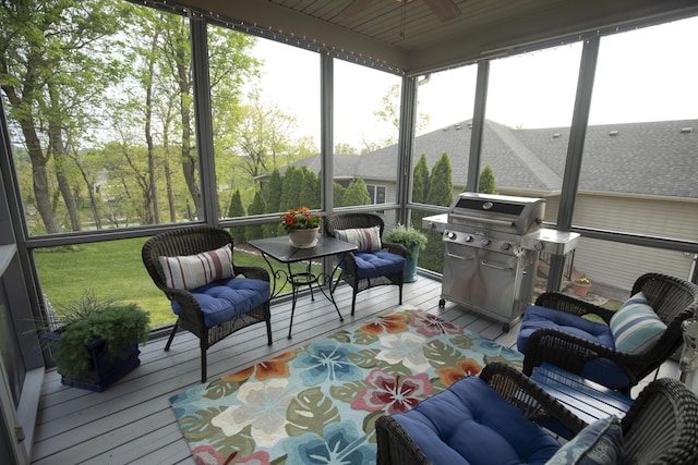 360 Persimmon Way, Harrodsburg, KY 40330 - sunroom / solarium with ceiling fan