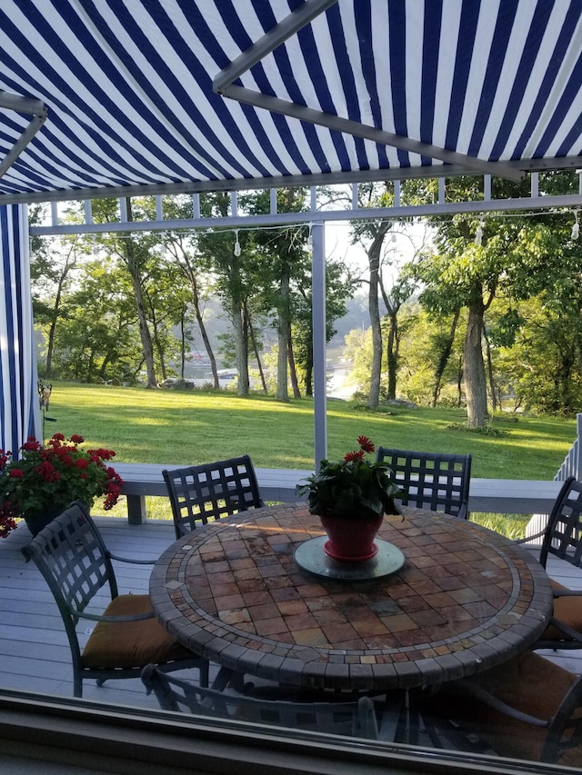 360 Persimmon Way, Harrodsburg, KY 40330 - view of patio with view of wooded area