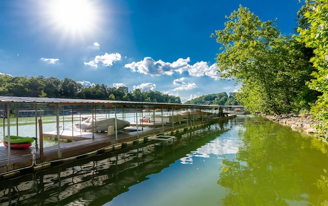 360 Persimmon Way, Harrodsburg, KY 40330 - dock area with a water view and boat lift