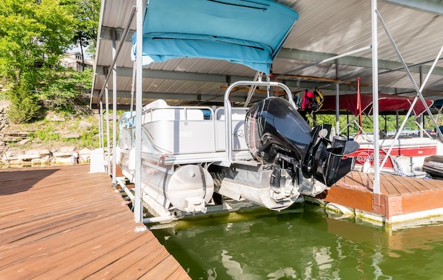 360 Persimmon Way, Harrodsburg, KY 40330 - dock area featuring boat lift