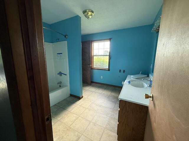 315 Della Winchester Rd, Nancy, KY 42544 - full bathroom with double vanity, shower / tub combination, and baseboards