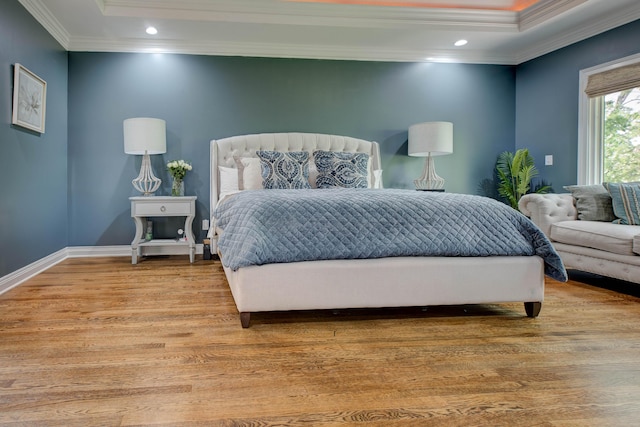 1304 Wakehurst Ct, Lexington, KY 40509 - bedroom featuring crown molding, recessed lighting, light wood-type flooring, and baseboards
