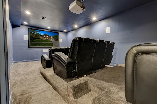 1304 Wakehurst Ct, Lexington, KY 40509 - home theater room featuring carpet, recessed lighting, and baseboards