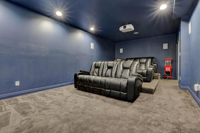 1304 Wakehurst Ct, Lexington, KY 40509 - cinema room with carpet, recessed lighting, and baseboards