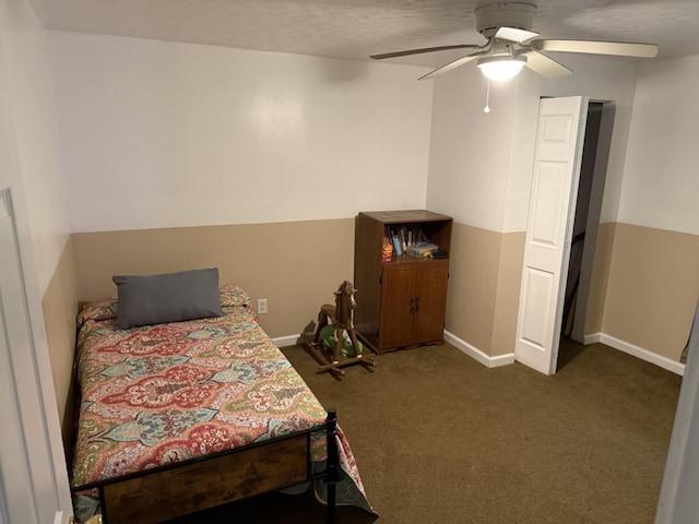 33 Banta Rd, Olive Hill, KY 41164 - carpeted bedroom featuring a ceiling fan and baseboards
