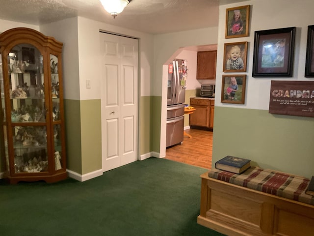 33 Banta Rd, Olive Hill, KY 41164 - hall with arched walkways, carpet floors, and baseboards