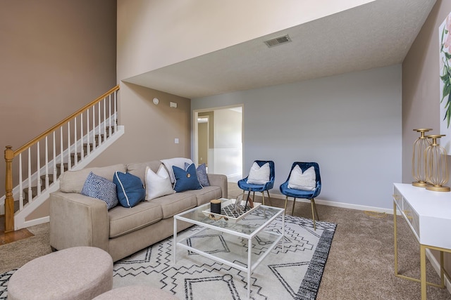 164 Strawberry Fields Rd, Lexington, KY 40516 - living area with stairs, carpet, and baseboards