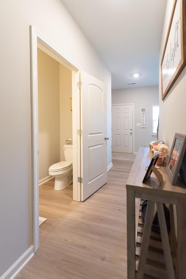 133 Kirkstall Way, Georgetown, KY 40324 - hall with light wood-style flooring, baseboards, and recessed lighting