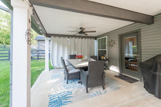 133 Kirkstall Way, Georgetown, KY 40324 - view of patio / terrace featuring ceiling fan and outdoor dining area
