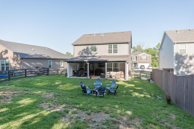 133 Kirkstall Way, Georgetown, KY 40324 - back of house with an outdoor fire pit and a patio area