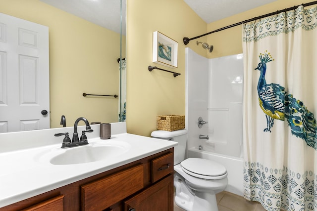 481 Alderbrook Way, Lexington, KY 40515 - full bath with vanity, toilet, shower / bathtub combination with curtain, and tile patterned floors