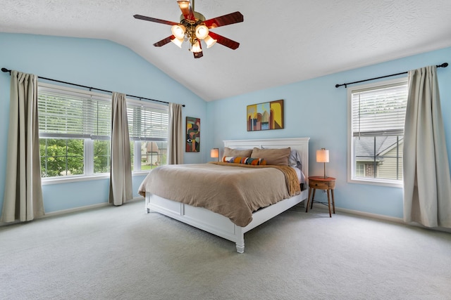 481 Alderbrook Way, Lexington, KY 40515 - bedroom featuring vaulted ceiling, multiple windows, baseboards, and carpet floors