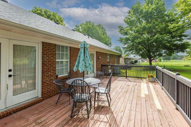 53 Douglas Ave, Stanford, KY 40484 - wooden deck featuring outdoor dining area