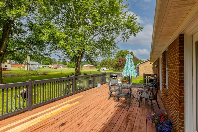 53 Douglas Ave, Stanford, KY 40484 - wooden deck with outdoor dining area