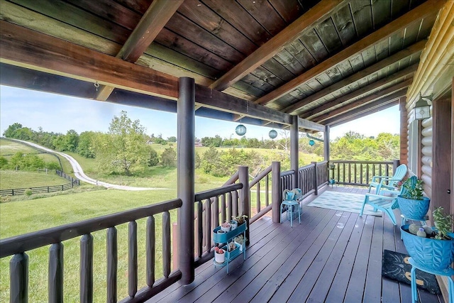 116 Hickory Lick Rd, Richmond, KY 40475 - wooden deck featuring a lawn