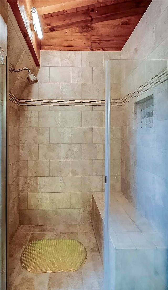 116 Hickory Lick Rd, Richmond, KY 40475 - full bath with a tile shower and wood ceiling