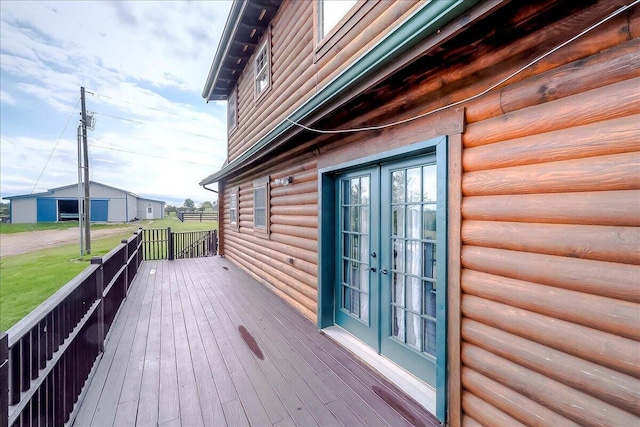 116 Hickory Lick Rd, Richmond, KY 40475 - deck featuring french doors and a lawn