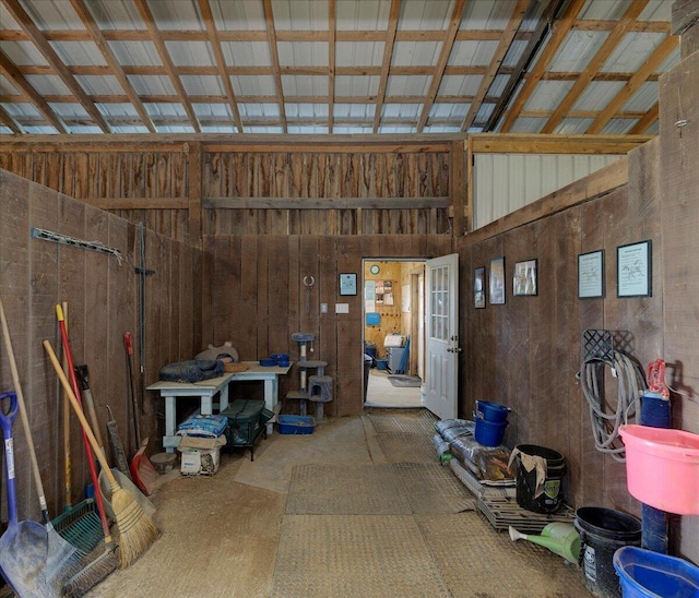 116 Hickory Lick Rd, Richmond, KY 40475 - garage with wooden walls