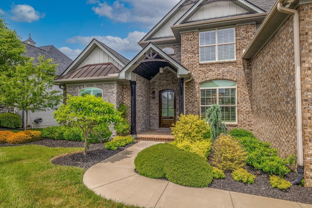 2605 Lucca Pl, Lexington, KY 40509 - view of front of house featuring board and batten siding and brick siding