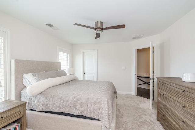 2605 Lucca Pl, Lexington, KY 40509 - bedroom featuring light carpet, a ceiling fan, and baseboards