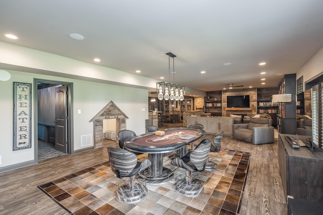 2605 Lucca Pl, Lexington, KY 40509 - dining area with wood finished floors, recessed lighting, and baseboards