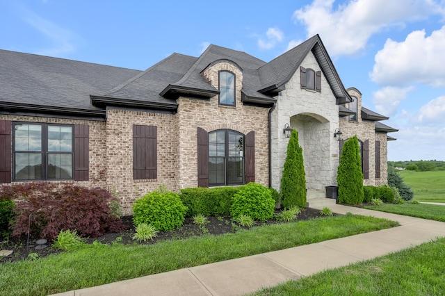 1408 Champion Way, Richmond, KY 40475 - french country inspired facade with stone siding, a shingled roof, and brick siding