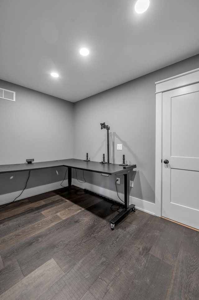 1408 Champion Way, Richmond, KY 40475 - exercise room with wood finished floors, baseboards, and recessed lighting