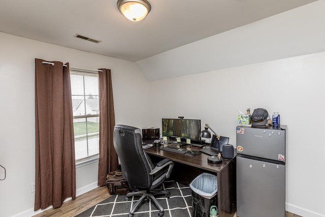 186 Santa Barbara Blvd, Georgetown, KY 40324 - office featuring wood finished floors, baseboards, and lofted ceiling