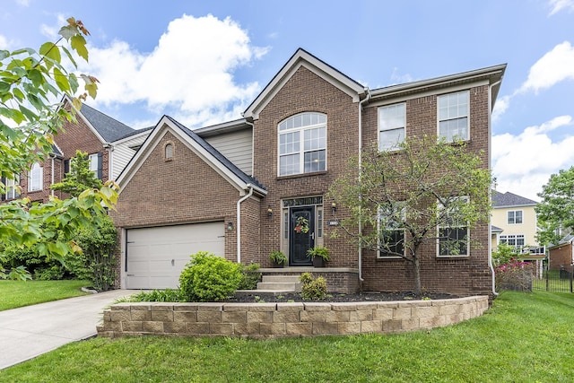 3789 Ridge View Way, Lexington, KY 40509 - traditional-style home with brick siding, driveway, and a garage