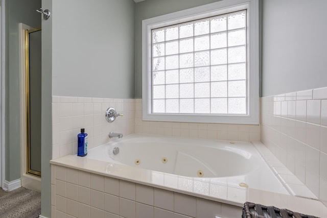 3789 Ridge View Way, Lexington, KY 40509 - bathroom featuring a stall shower and a whirlpool tub